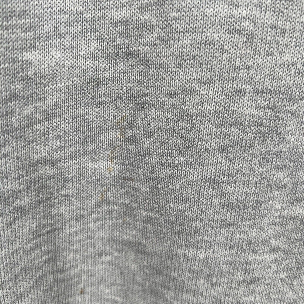 ANTHROPOLOGIE Knit Top W/Beaded Neckline Light Gray Short Sleeve Size M - Picture 6 of 12